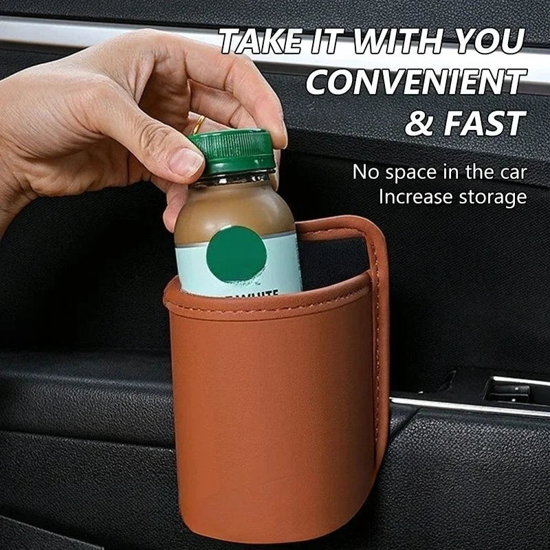 Hualaida Car Door Cup Holder Storage Bag Universal Back Clip Design