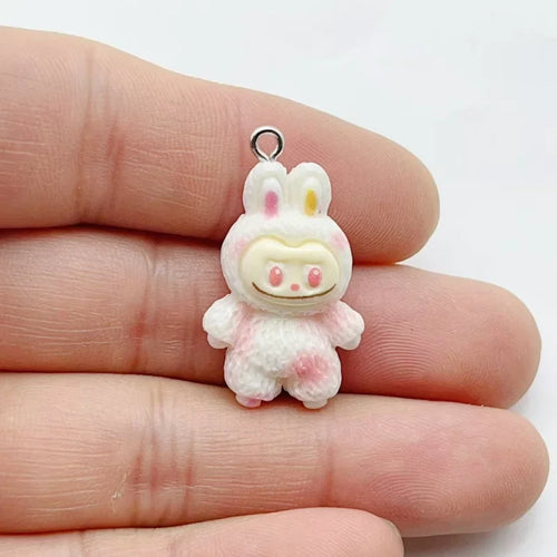 10pcs Cartoon Resin Animal Charm Pendant Earrings Keychain Bracelet