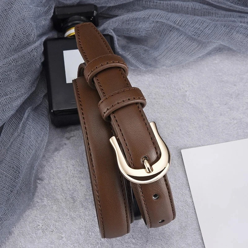 1pc Women's Belt Fashion Simple Versatile Thin Belt Authentic High