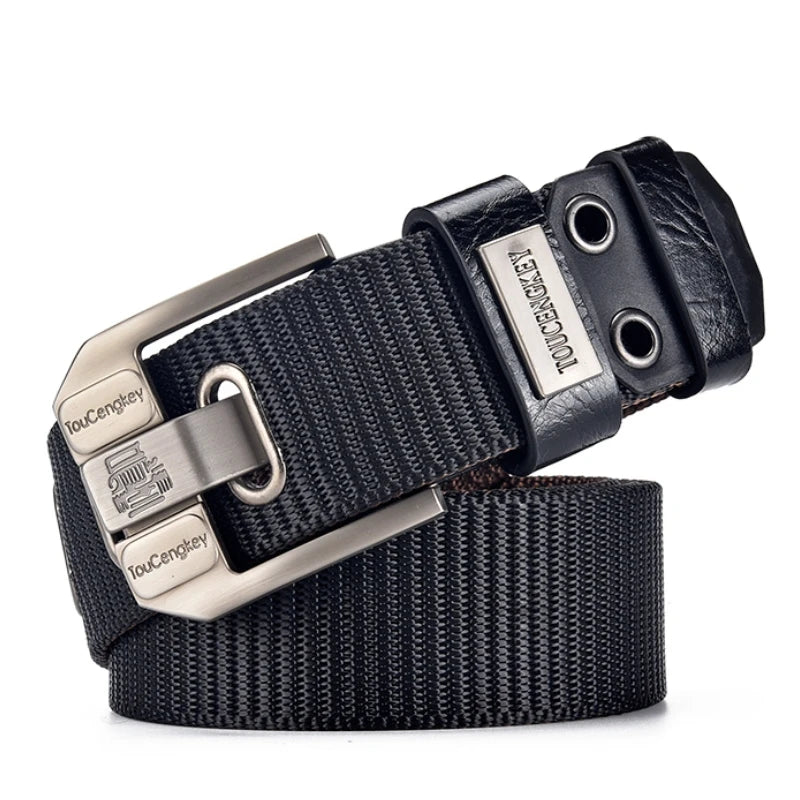 Men Pin Buckle Belt Canvas Belt Men'Fashion Nylon Belt, Jeans Belt,