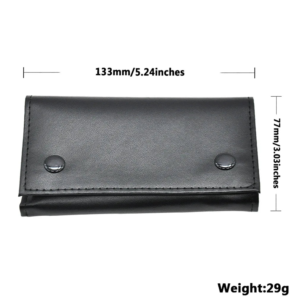Portable PU Leather Pouch Storage Case – Compact Zip Bag