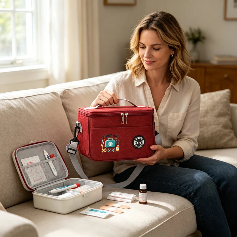 Large-Capacity First Aid Kit—Suitable for Multiple Scenarios: Home,