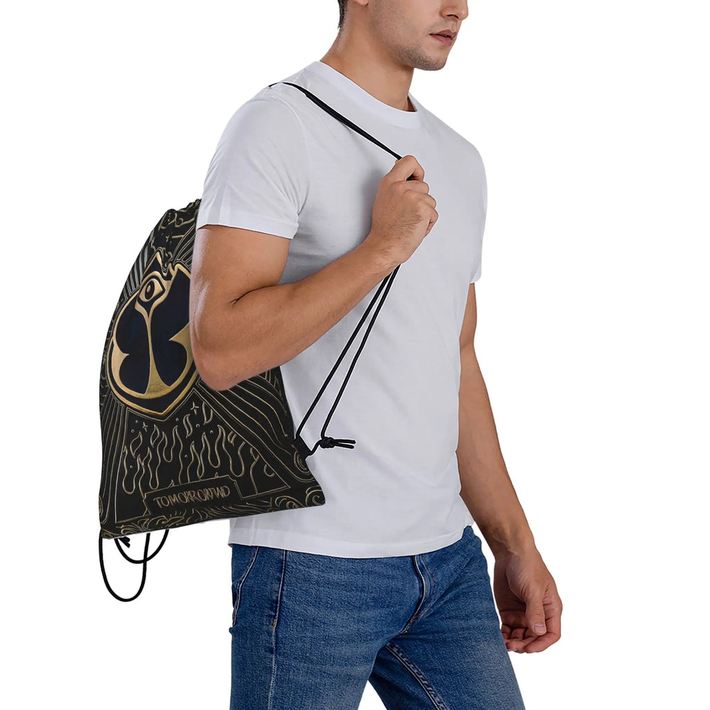Tomorrowlands  Drawstring Backpack Sackpack Water Resistant Bags