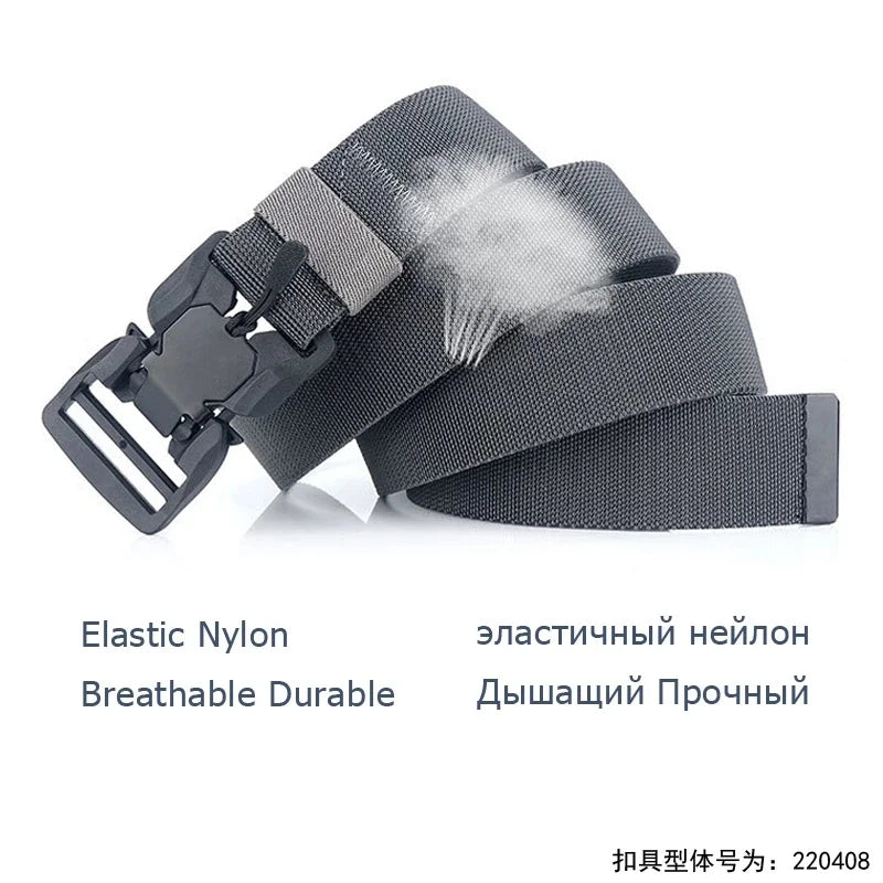 Belt Magnetic Buckle Quick Release Tactical Elastic Belt Casual