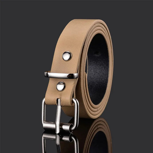 Children PU Leather Belts Boys Girls Kid Waist Strap Waistband Metal