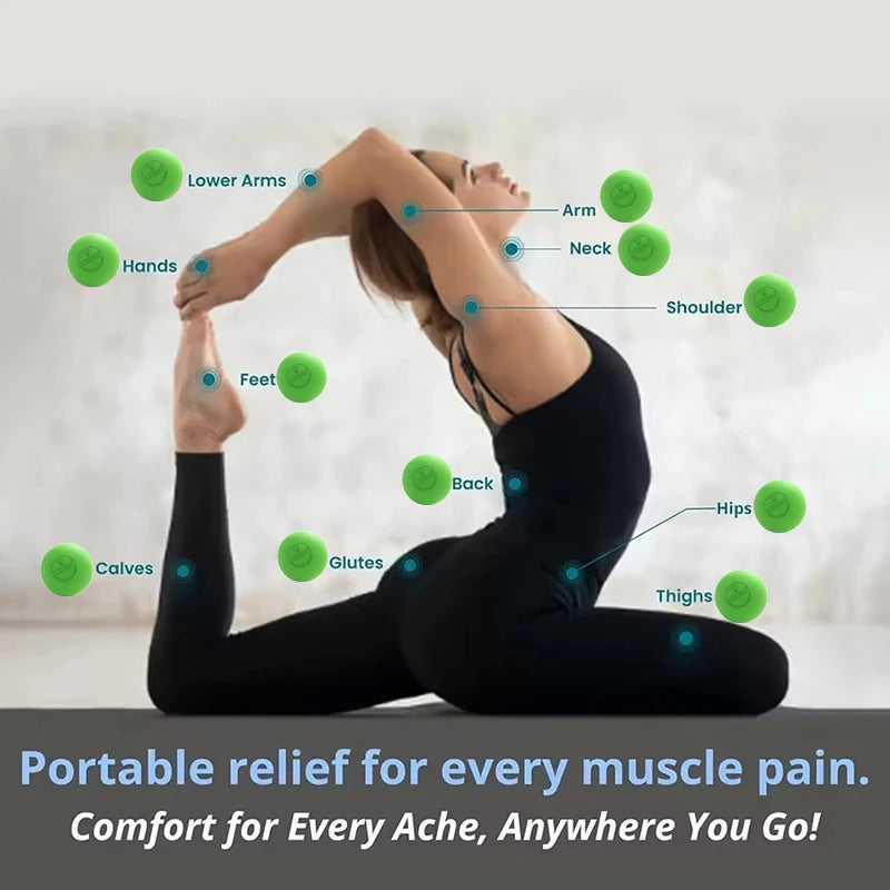 Rubber Fascia Massage Ball Lacrosse Balls Yoga  fitness Exerciser Deep