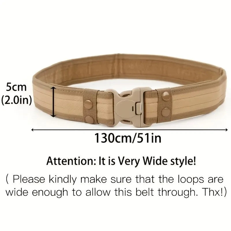 Men's Belt Outdoor Camouflage Tactical Belt Oxford Cloth Belt