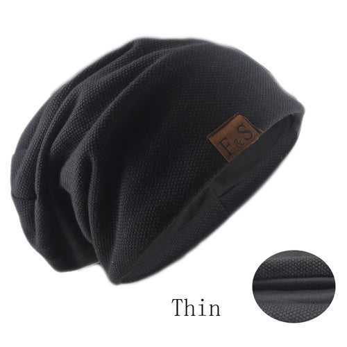 Fashion Bonnet Hat For Men And Women Autumn Knitted Solid Color