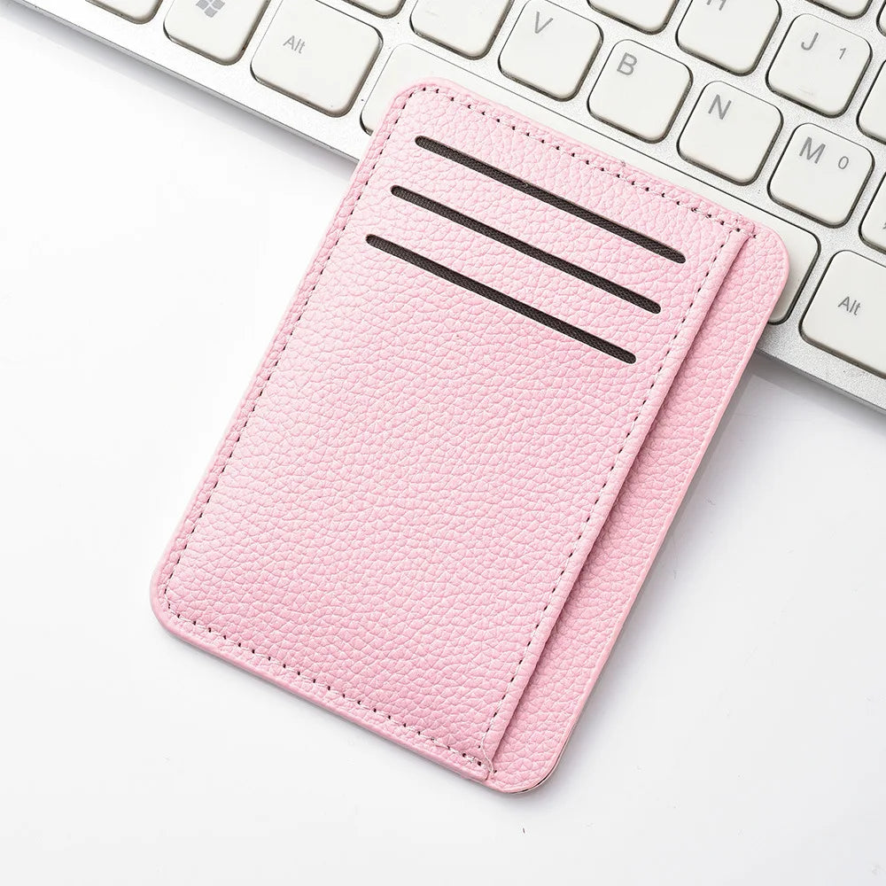 1Pc New Ultra-thin Soft Wallet PU Leather Mini Credit Card Wallet