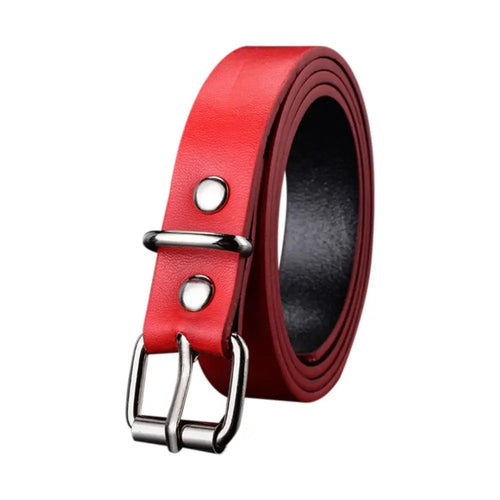 Children PU Leather Belts Boys Girls Kid Waist Strap Waistband Metal