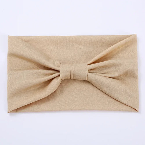 Head Band Women Hair Accessories Solid Wide Headband Bowknot Turbans