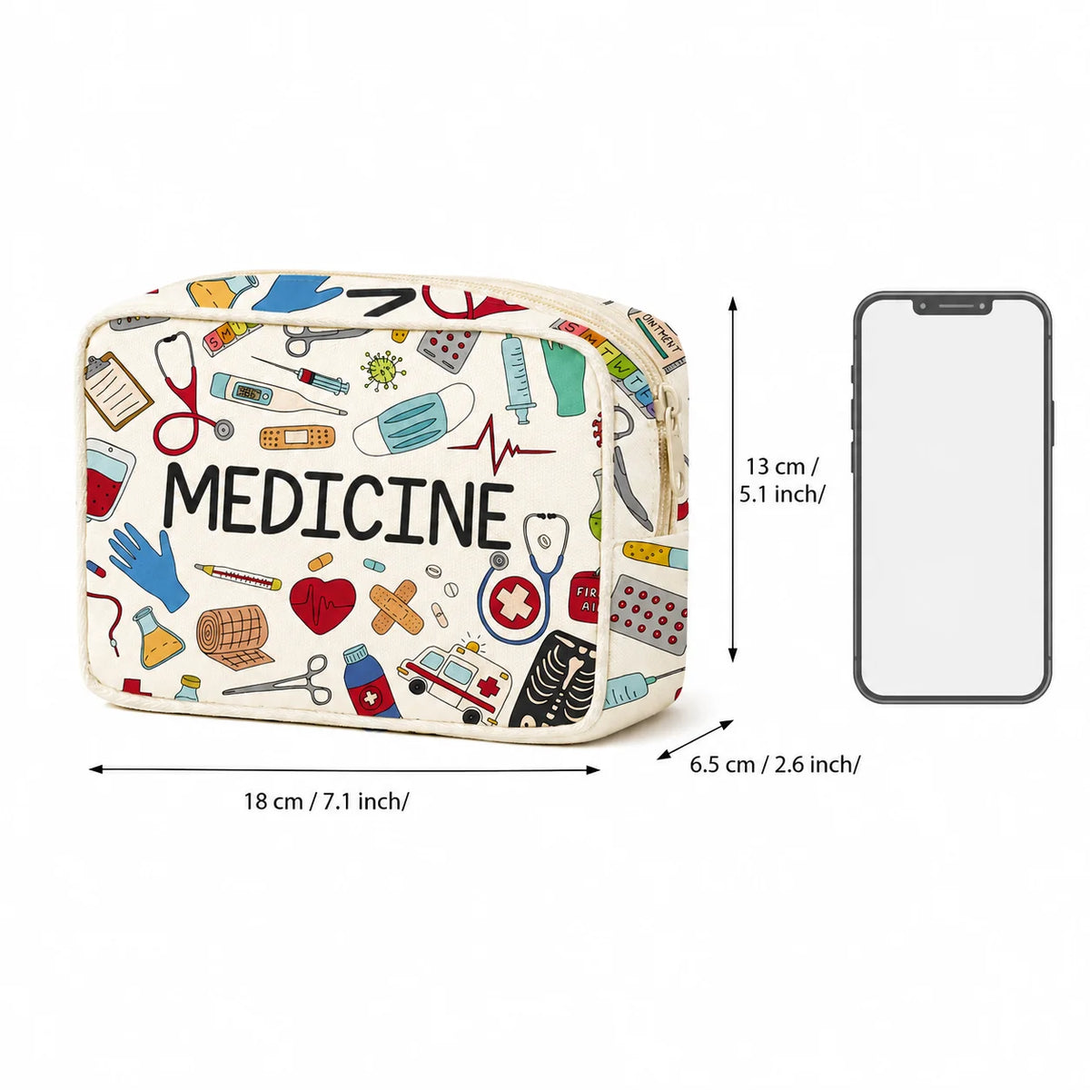 1PC Large Capacity Medicine Bag Travel Portable Medical Bag Home