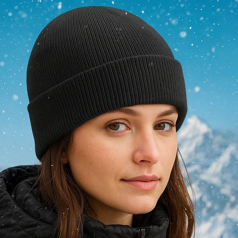 Autumn And Winter Warm Woolen Hat Solid Color Cold-proof Knitted Hat