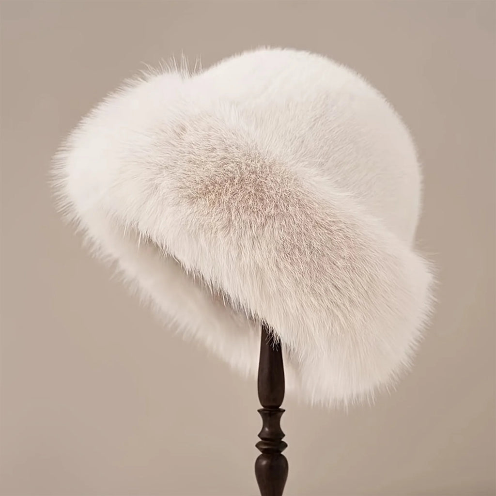 Thicken Plush Warm Fur Hat Women Warm Mongolian Hat Windproof Ear