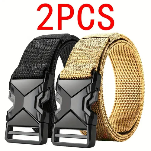 2PC Men Belt Army Outdoor Hunting Tactical Outdoor Mountaineering