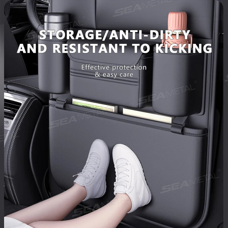 SEAMETAL 6-Pocket Car Seat Back Storage Bag Wear-Resistant Car
