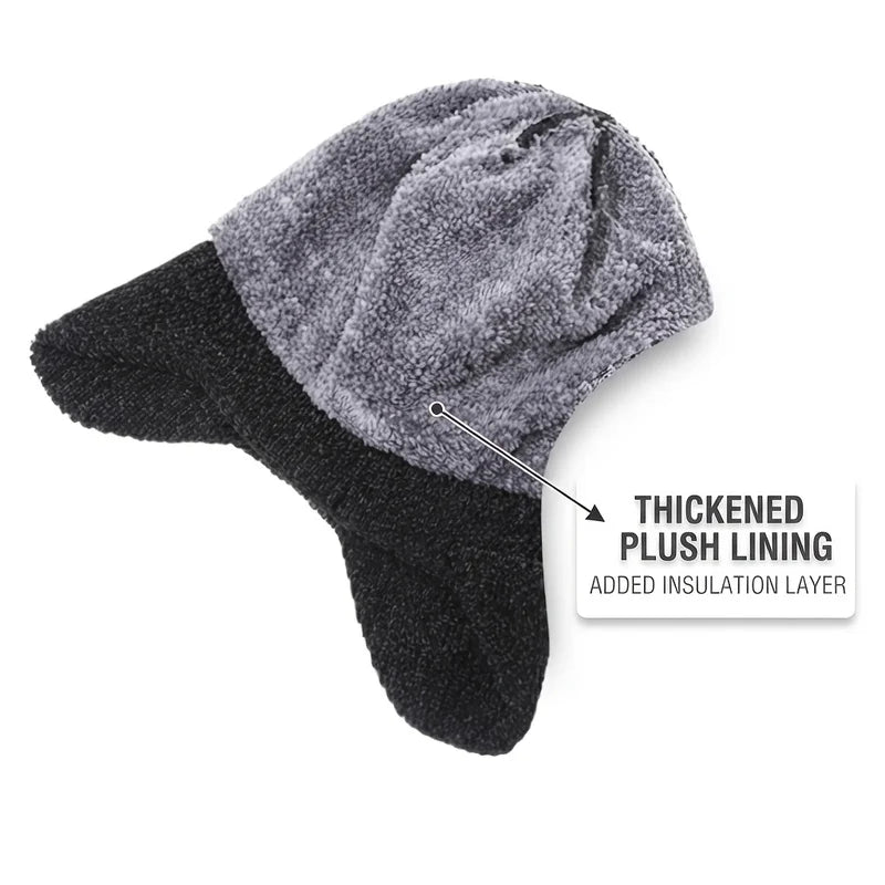 Winter Snowman and Snowflake Knitted Hat - High-end Warm and Thick