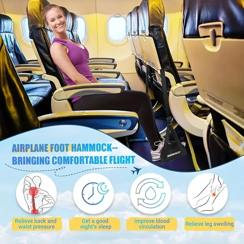 Portable Adjustable Leg Hammock with Comfortable Foot Rest for