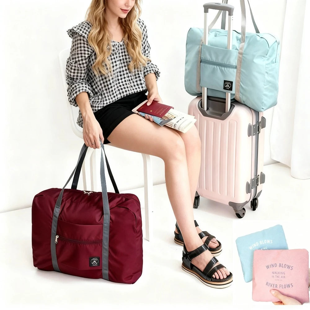 Foldable Travel Duffel Bag for Airlines Carry on Bag for Women and
