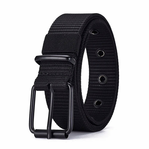 Men's and Women's Nylon Belt Porous Canvas Pin Buckle Outdoor Belt
