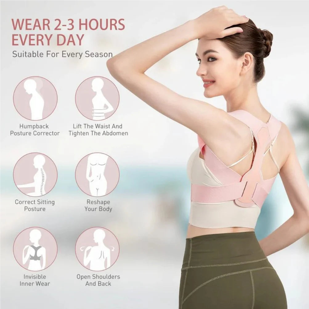 1Pc Invisibility Breathable Posture Corrector Belt Adjustable Rectify