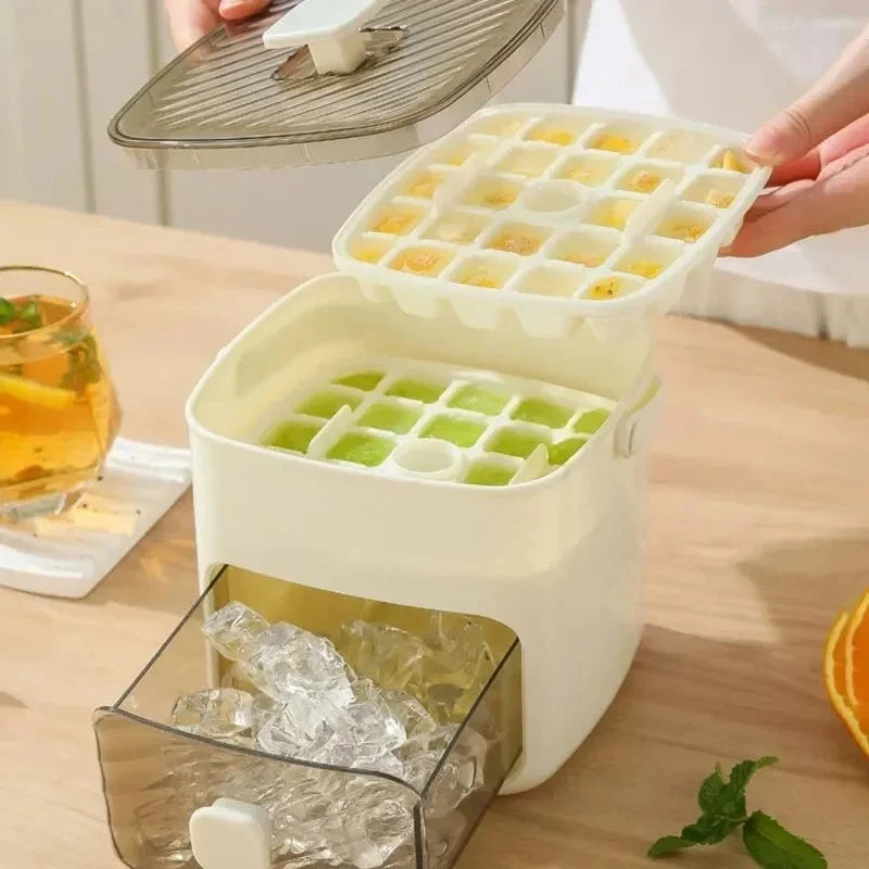 48-Compartment Reusable Ice Cube Tray with Press Release