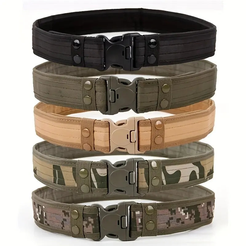Men's Belt Outdoor Camouflage Tactical Belt Oxford Cloth Belt