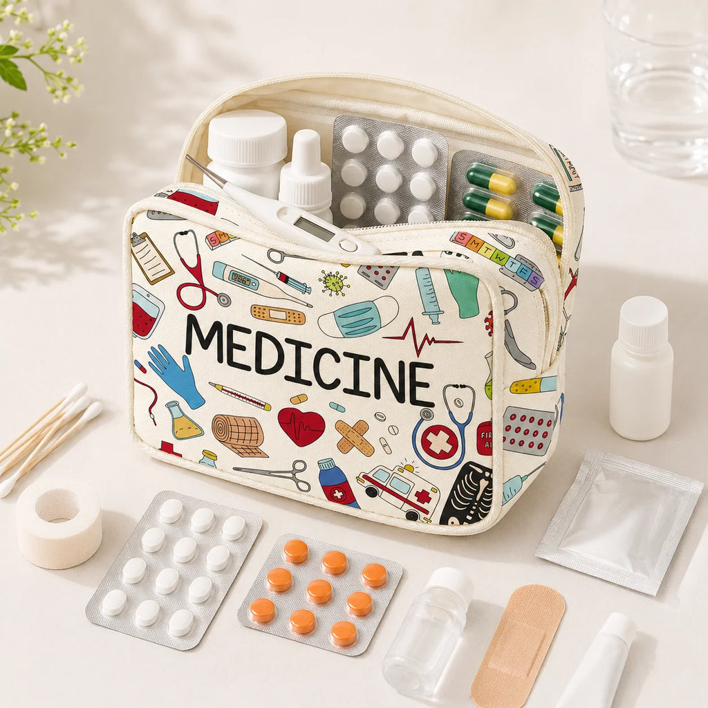 1PC Large Capacity Medicine Bag Travel Portable Medical Bag Home