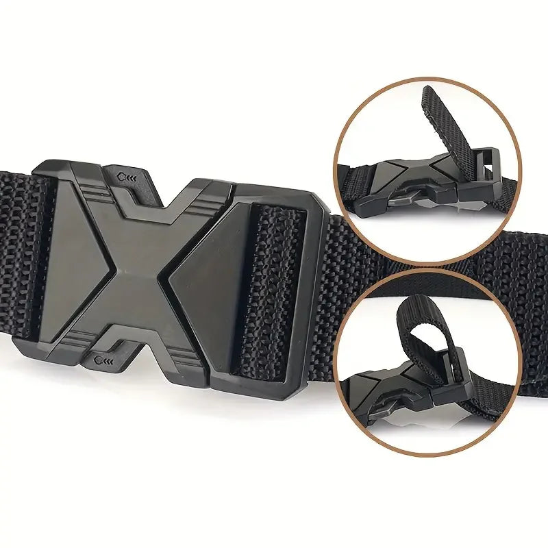 2PC Men Belt Army Outdoor Hunting Tactical Outdoor Mountaineering