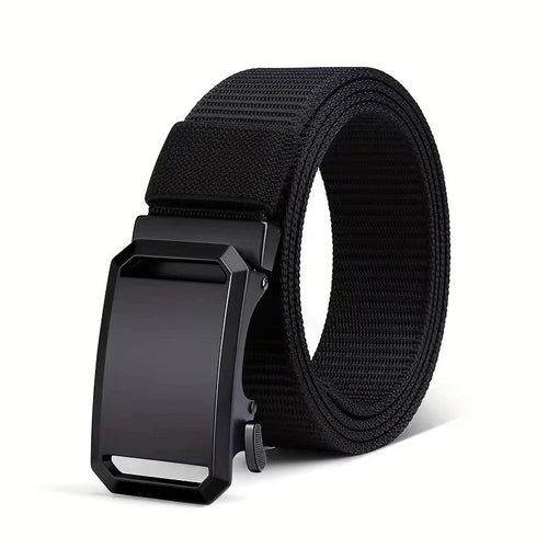 New Automatic Buckle Belt, Canvas Tactical Workwear Casual Outdoor
