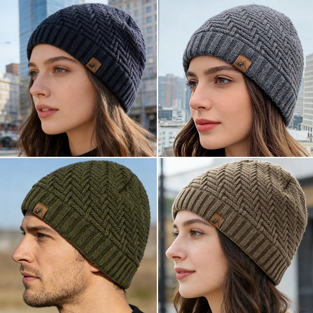 Unisex Peak Labal Winter Hats Fashion Outdoor Knitted Hats For Men And