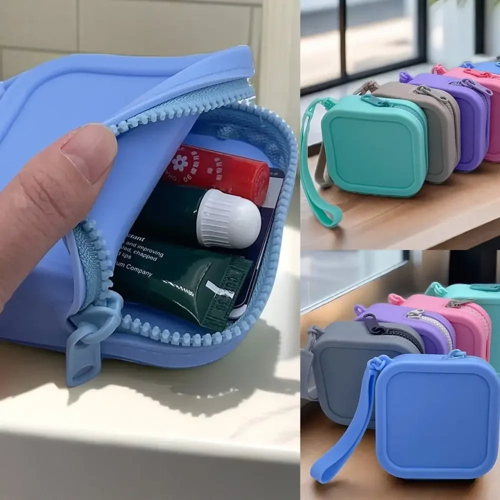 Vintage Silicone Organizer Wallet Coin Purse Waterproof Zipper