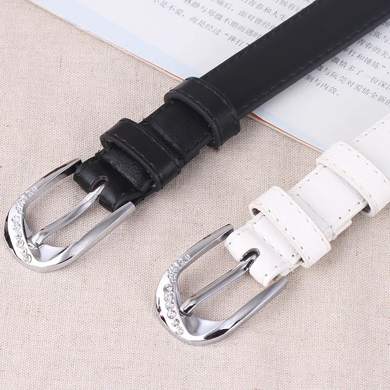 Women's Trousers Belt PU Leather Trend White Belt Fashion High Quality