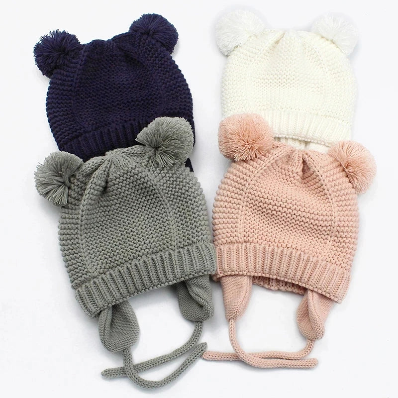Winter Baby Stuff Hat for Boy Girls Accessories Knited Cap Kids Hat