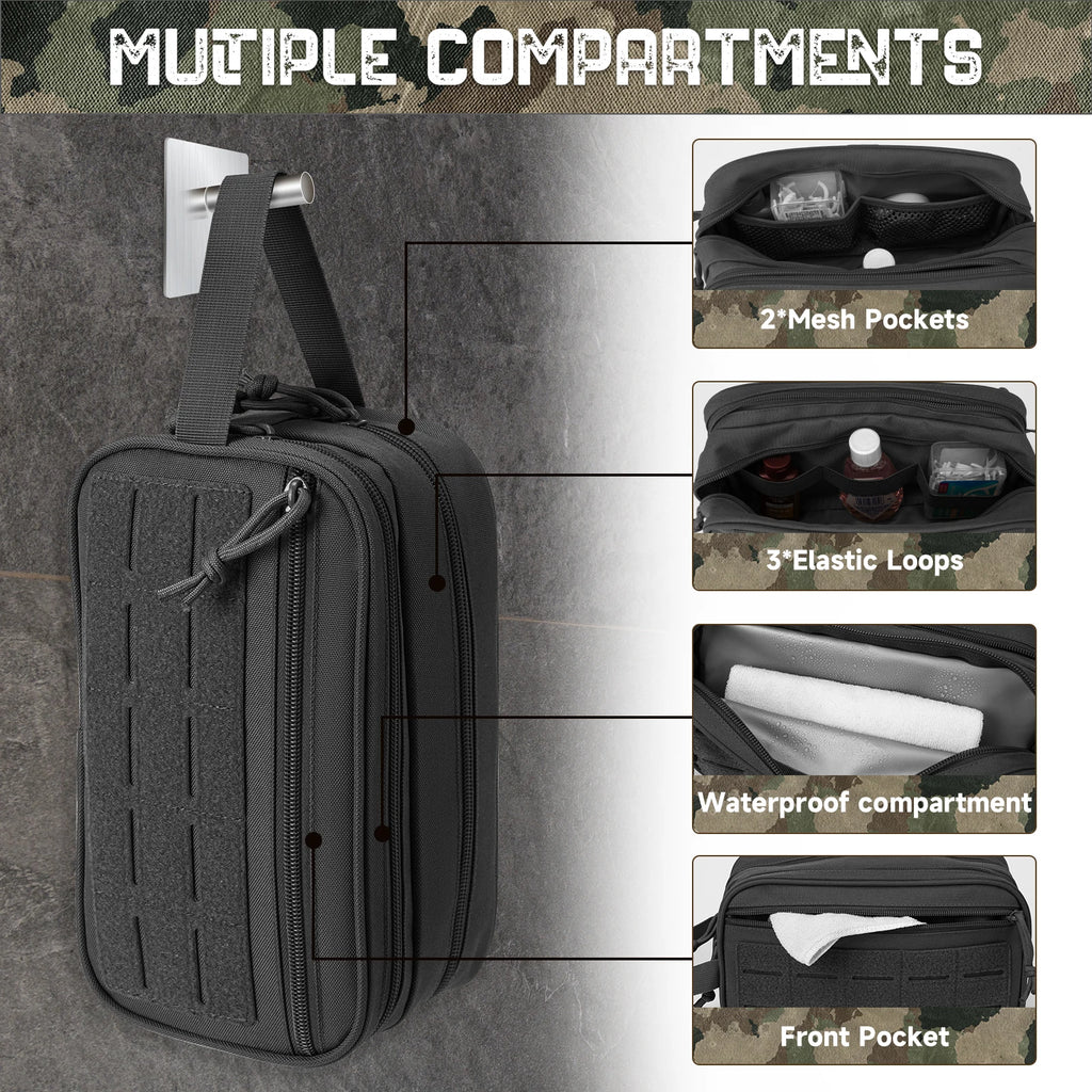 Tactical Toiletry Bag For Men Hygiene Bag Mens Shaving Kit Travel