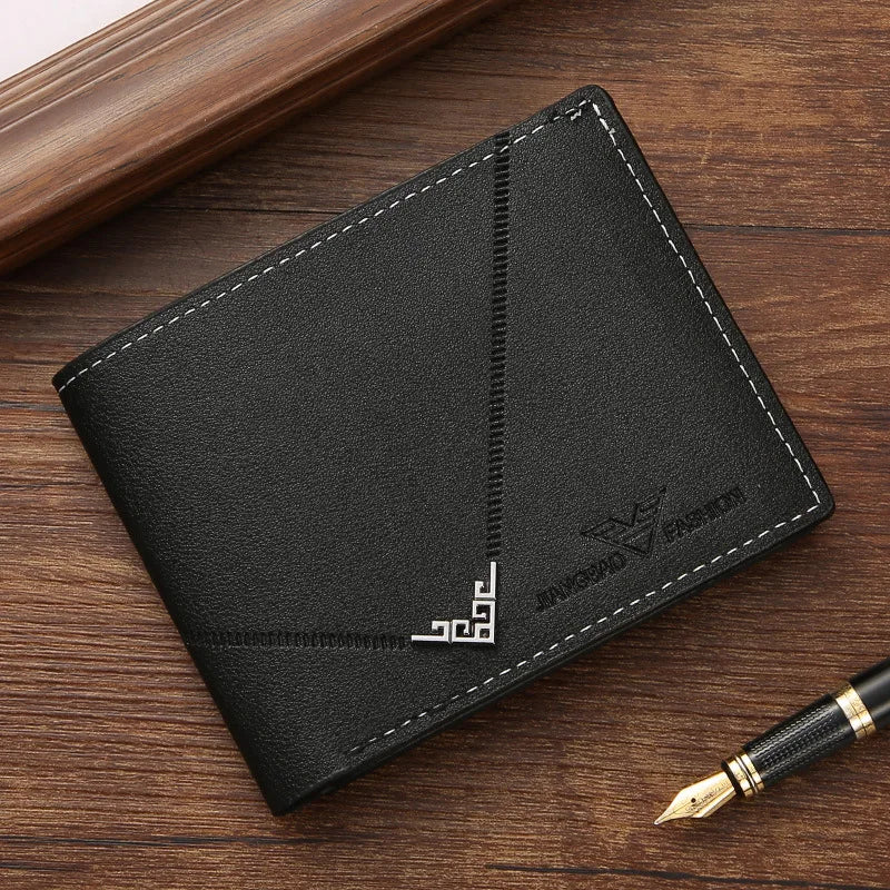 Men's Slim Money Clip Wallet Credit Card ID Holder Casual Male Leather