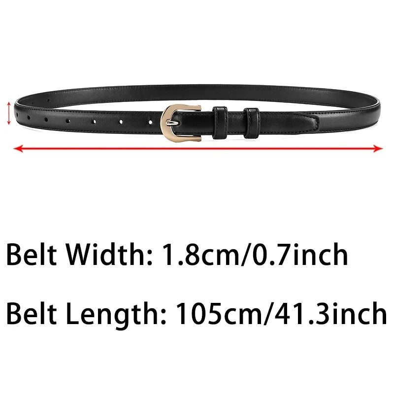 1pc Women's Belt Fashion Simple Versatile Thin Belt Authentic High