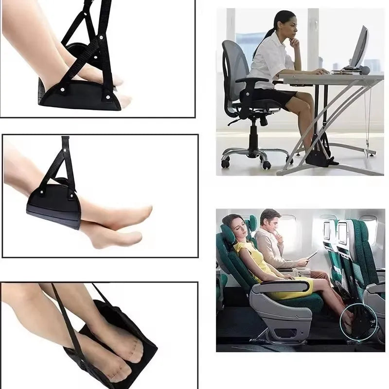 Portable Adjustable Leg Hammock with Comfortable Foot Rest for