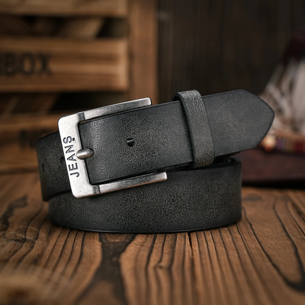 A Men's and Women's Casual Retro Belt Western Style! PU Leather Belt