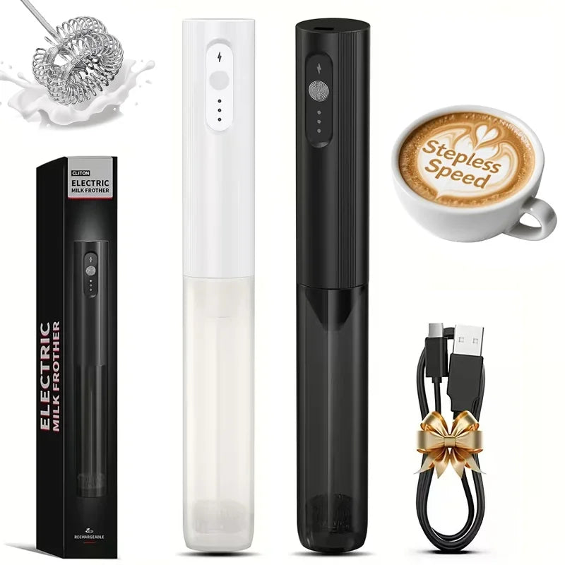 Electric Coffee Milk Foaming Mixer Coffee Creamer Whisk Handheld Egg