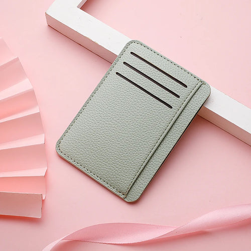 1Pc New Ultra-thin Soft Wallet PU Leather Mini Credit Card Wallet
