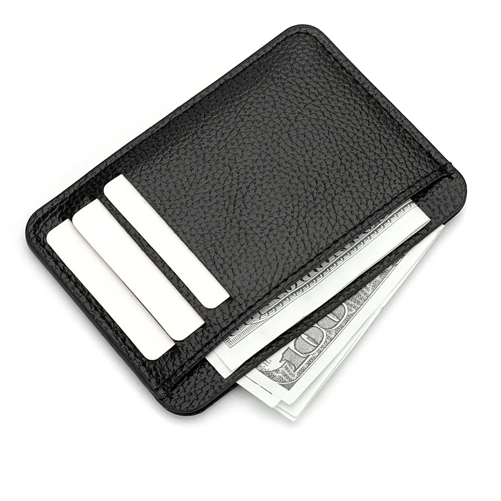 1Pc New Ultra-thin Soft Wallet PU Leather Mini Credit Card Wallet