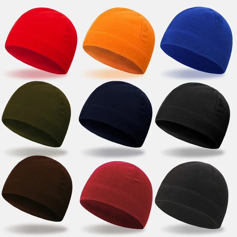 Winter Fleece Beanie Cycling Men Women Elastic Hiking Soft Thermal