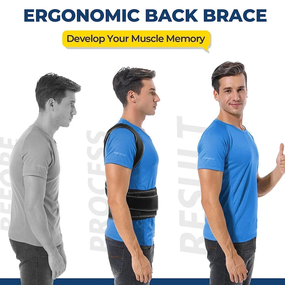 Adjustable Full Back Support Brace for Women & Men