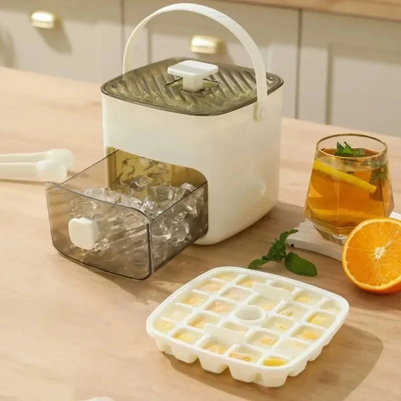 48-Compartment Reusable Ice Cube Tray with Press Release