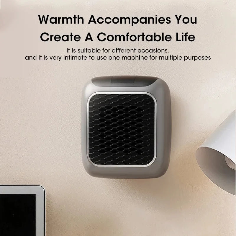 Wall Mounted Electric Heater 400W Mini Hot Air Blower Portable Small