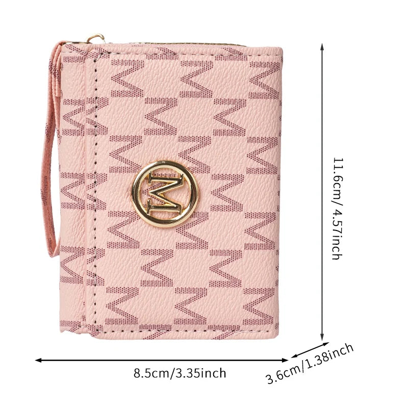 Women's Short Wallet European American PU Leather High-End