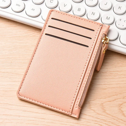 Ultra-Thin Card Holder for Women, Compact Multi-Card Slot Bank Card