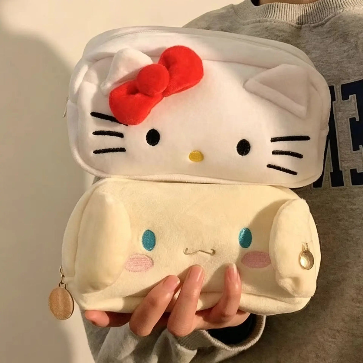 Hello Kitty Storage Bag Cartoon Pencil Case Stationery Supplies Large