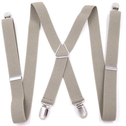 Men Work Heavy Duty Suspenders Adjustable Elastic Trouser Braces Belt